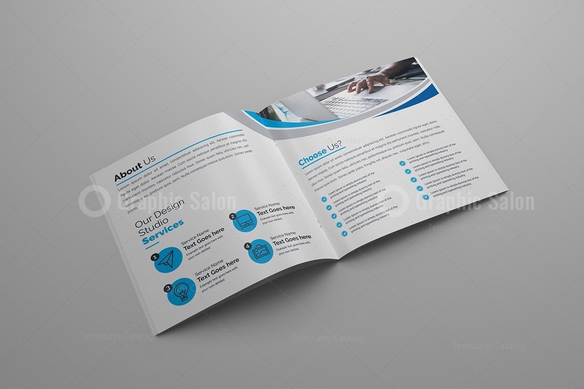 Bi-Fold Corporate Company Brochure Template - Graphic Templates