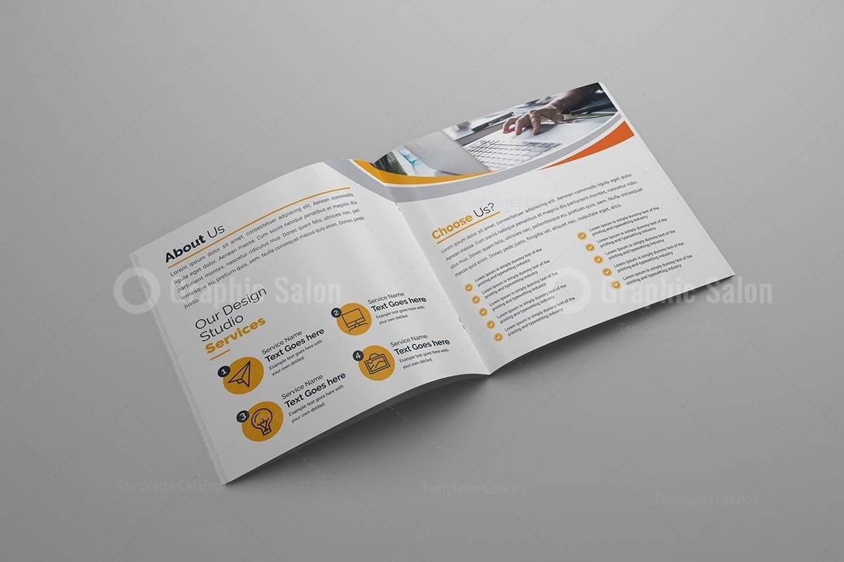 Bi-Fold Corporate Company Brochure Template - Graphic Templates