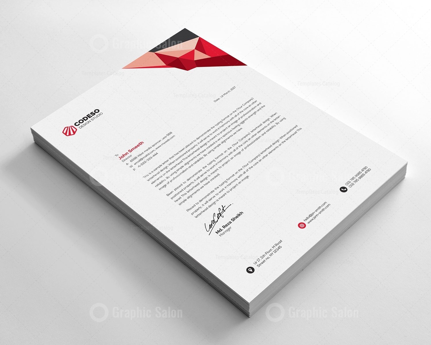 Clean Letterhead Design - Graphic Templates