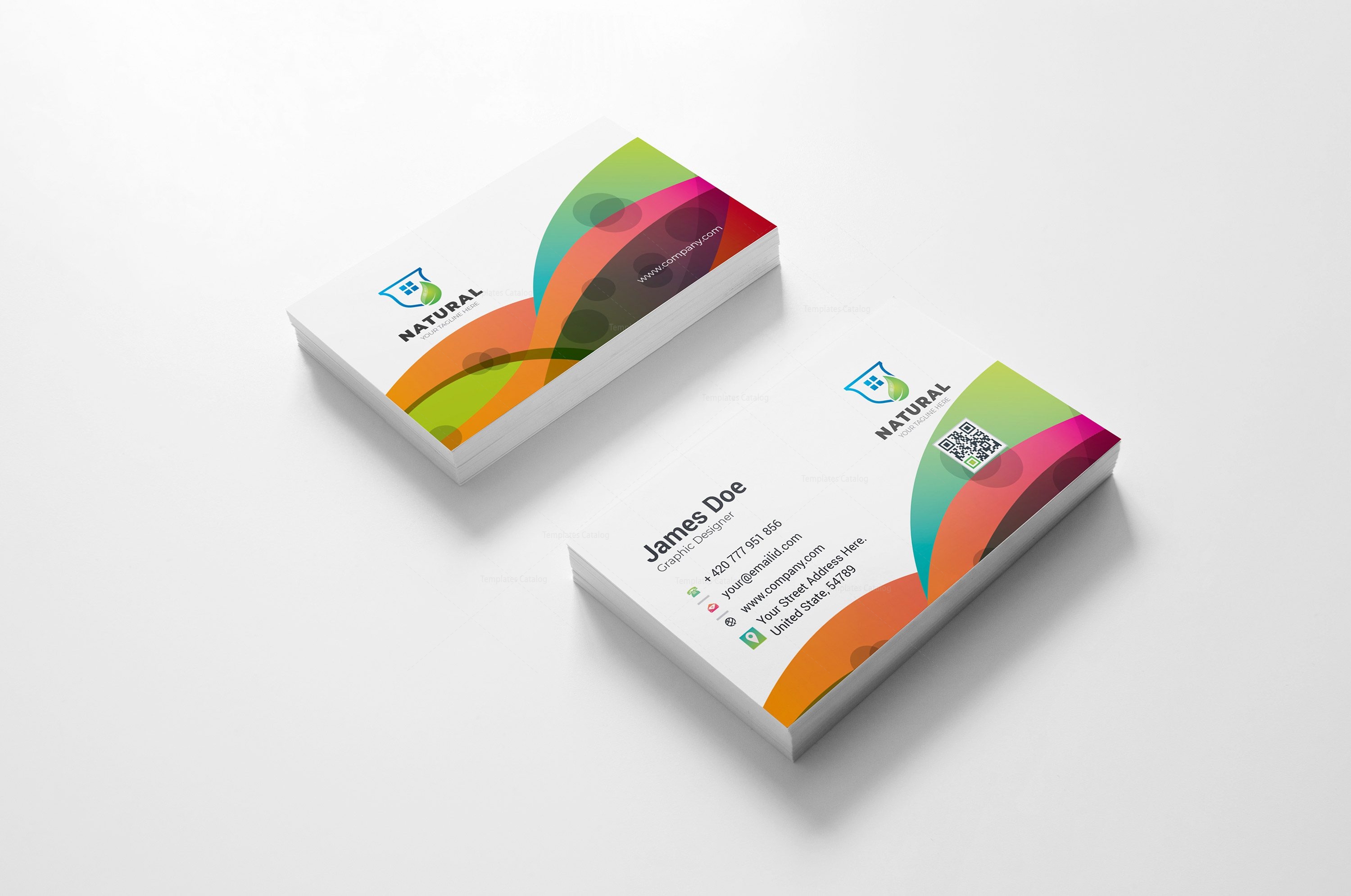 Colorful Creative Business Card Design - Graphic Templates