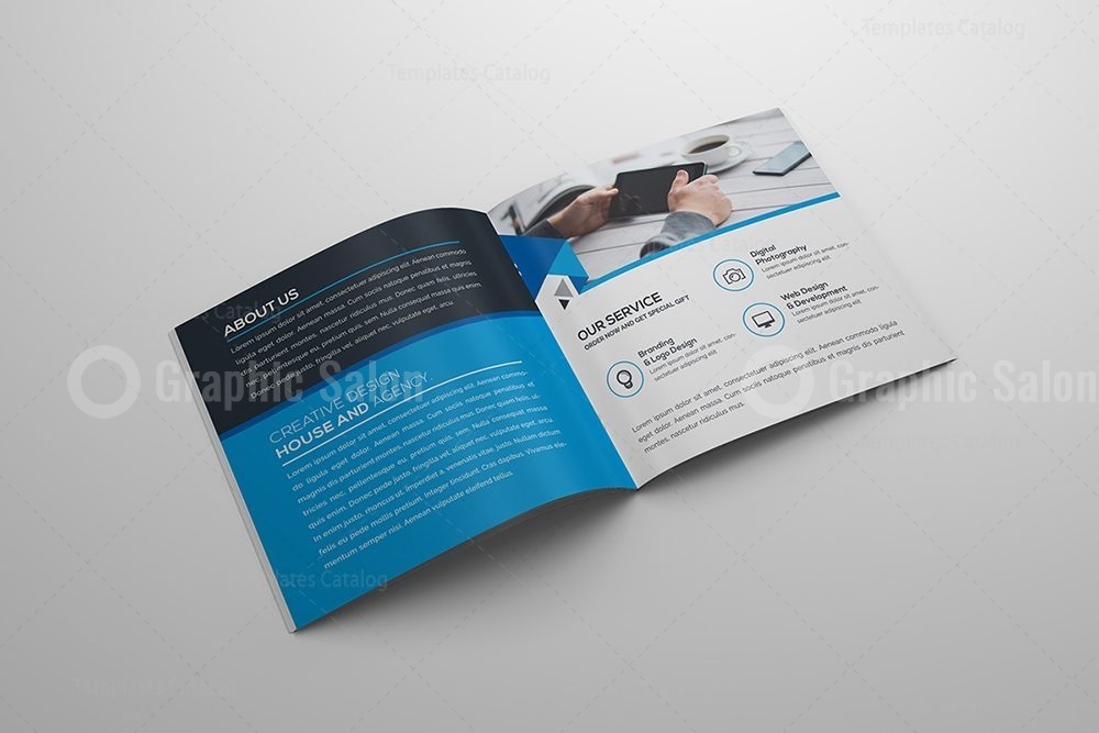 Creative Bi-fold Square Brochure Template - Graphic Templates