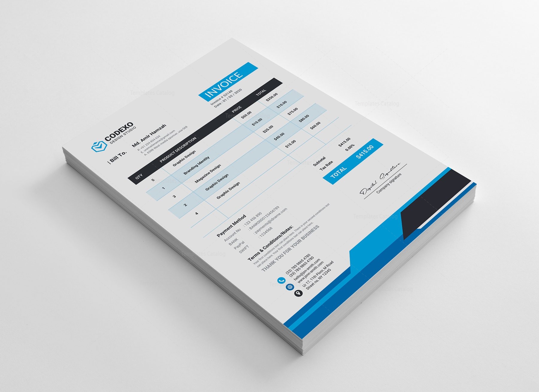 Creative Invoice Design - Graphic Templates