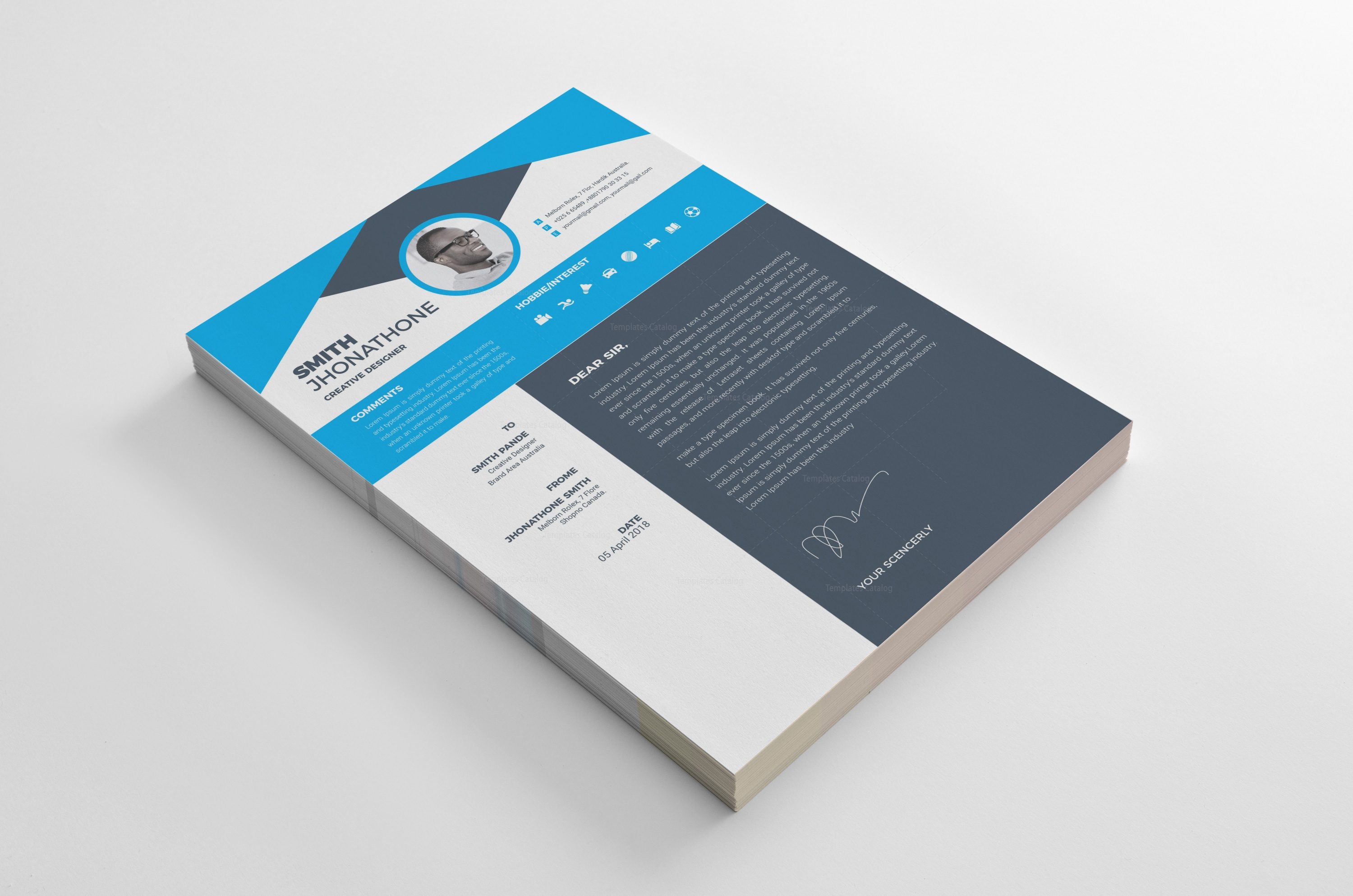 Detroit Professional Resume Design Template - Graphic Templates