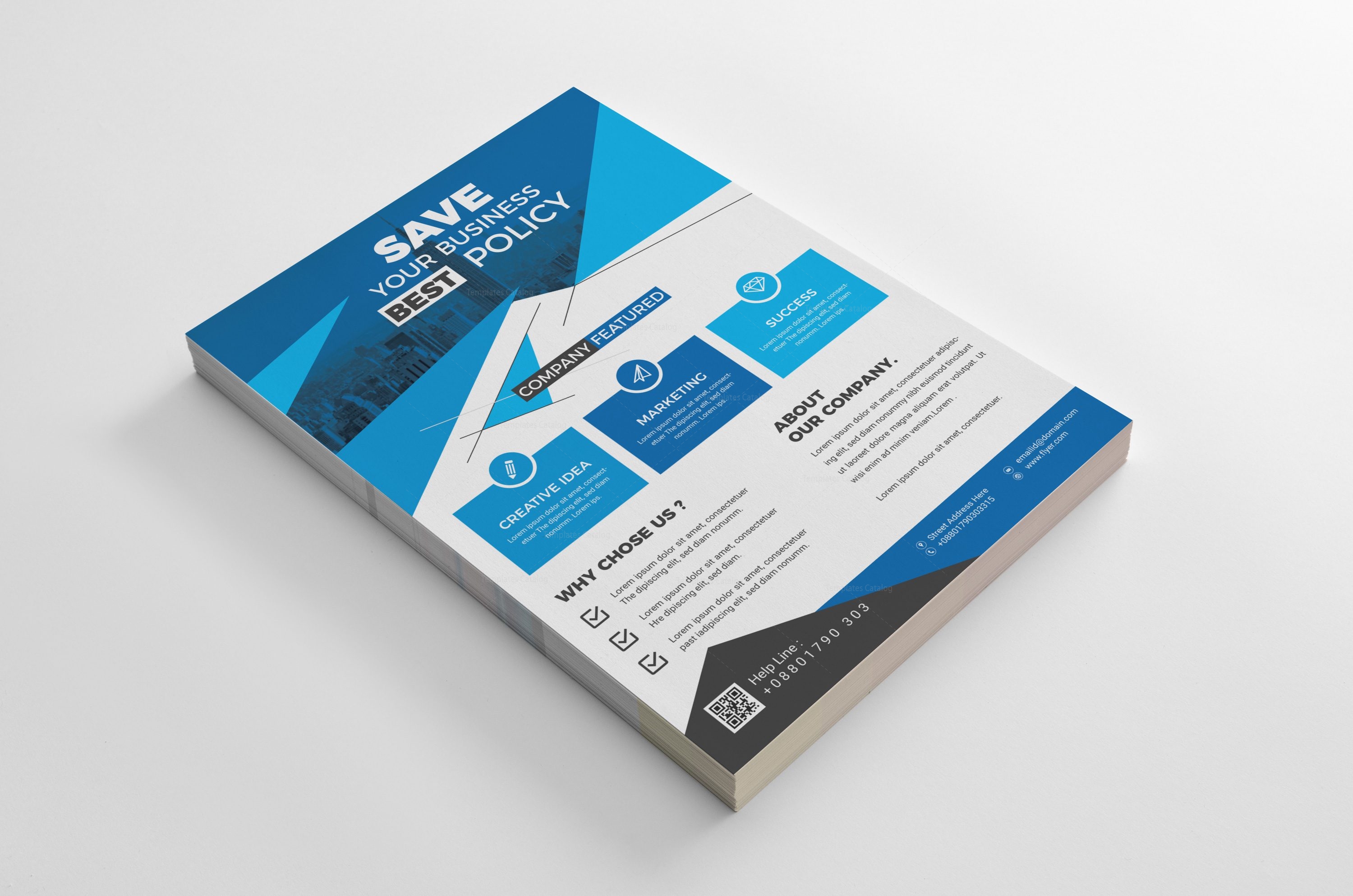 King Stylish Business Flyer Design Template - Graphic Templates