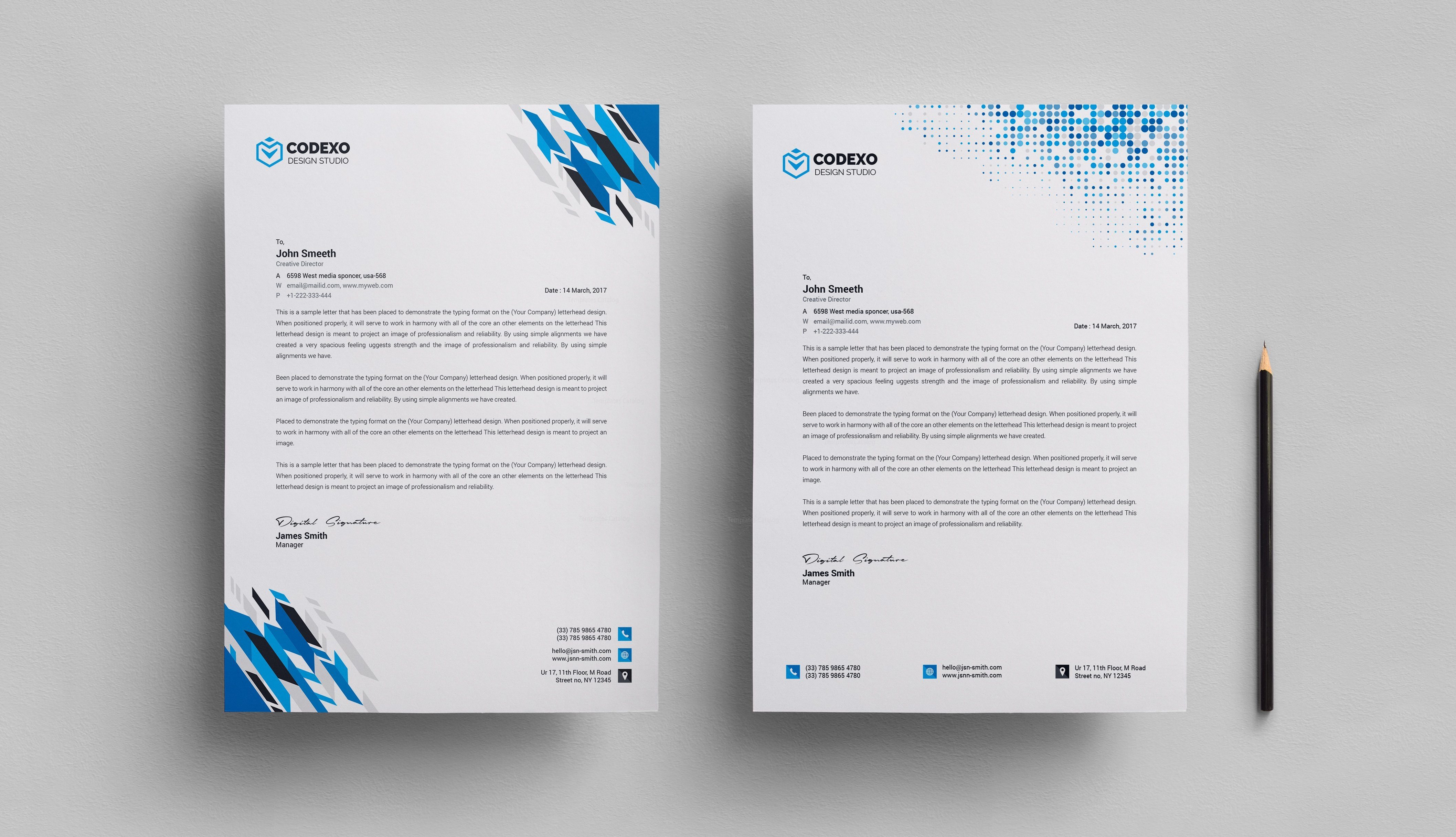 Letterhead Stationery Template - Graphic Templates