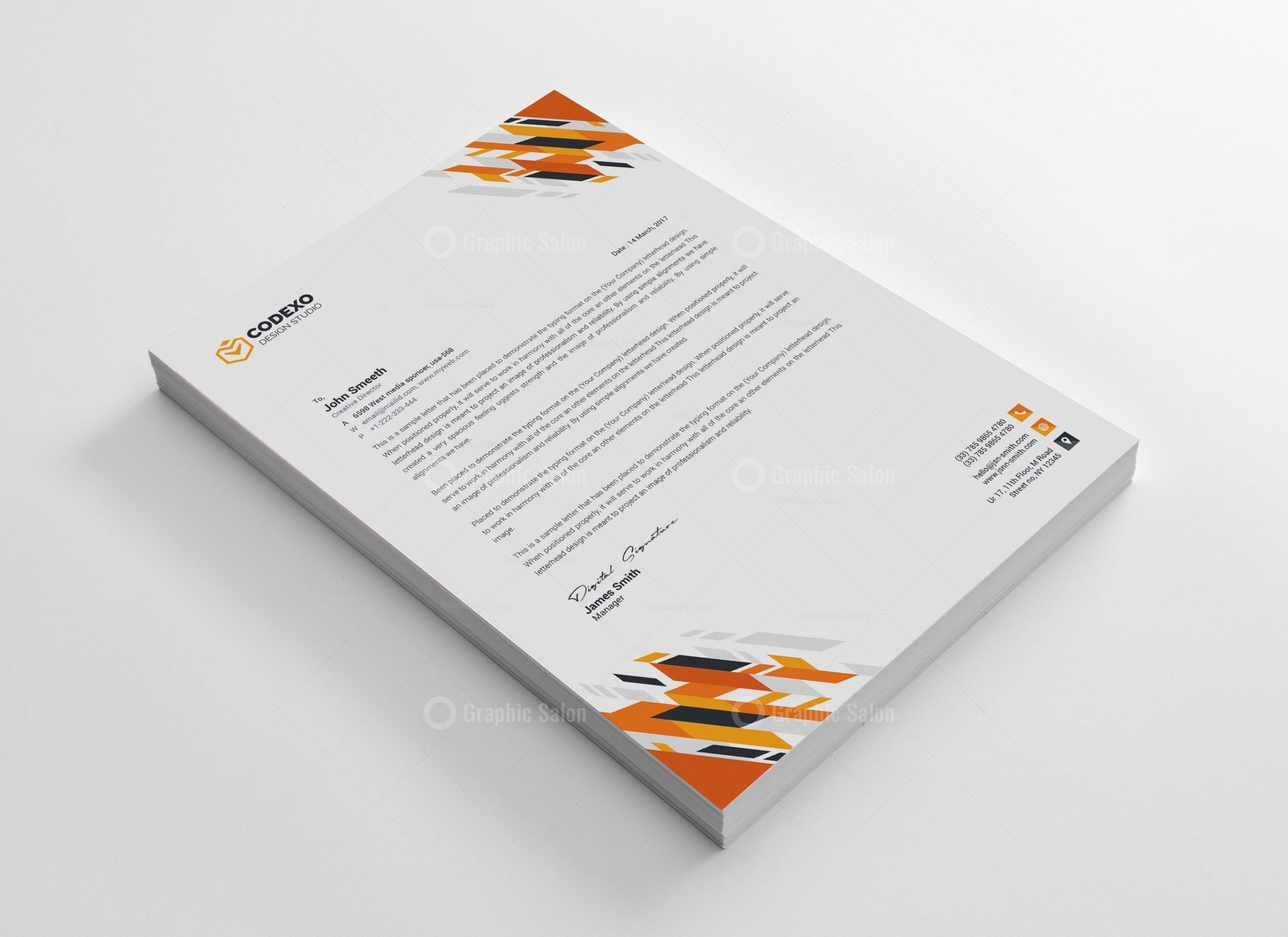 Letterhead Stationery Template - Graphic Templates