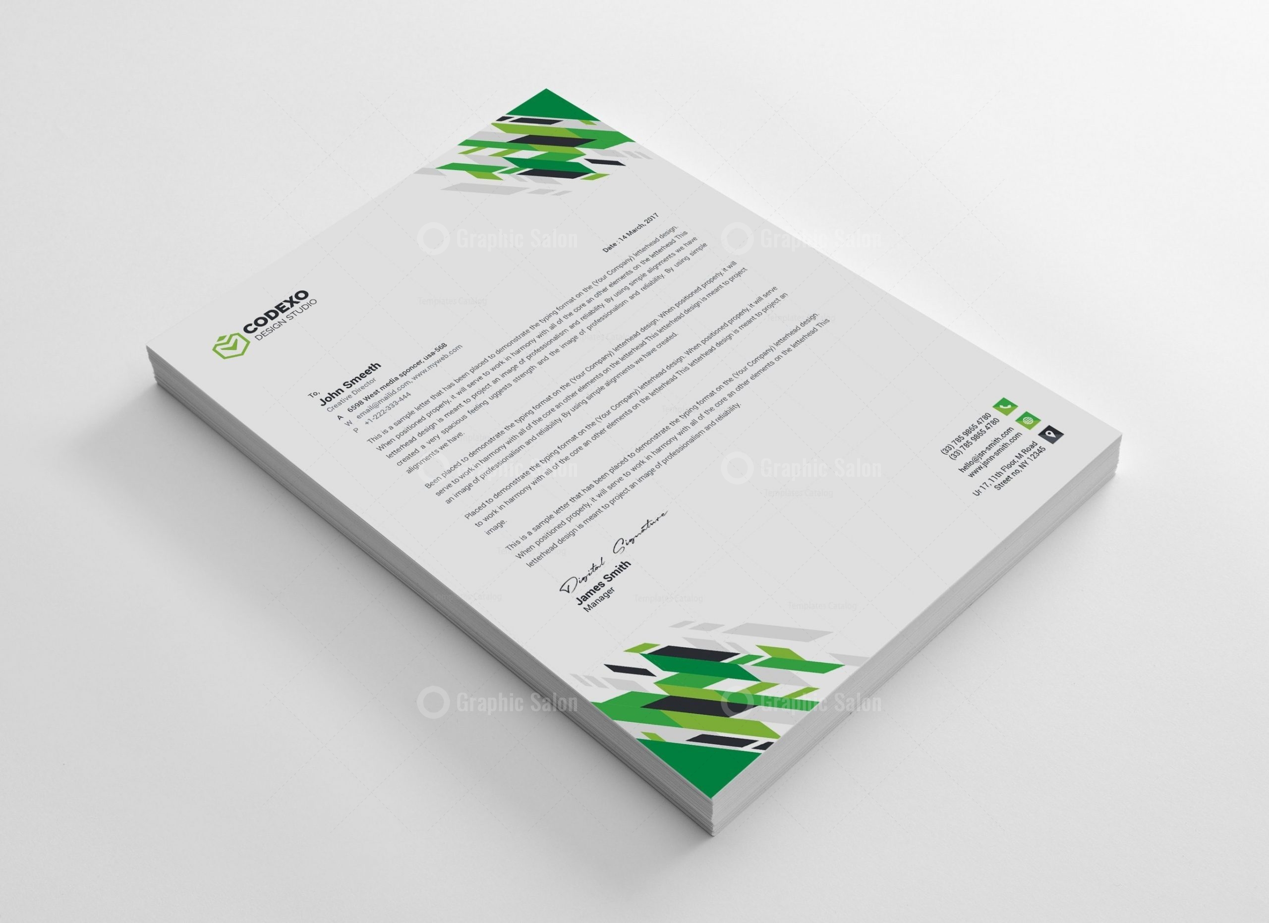 Letterhead Stationery Template - Graphic Templates
