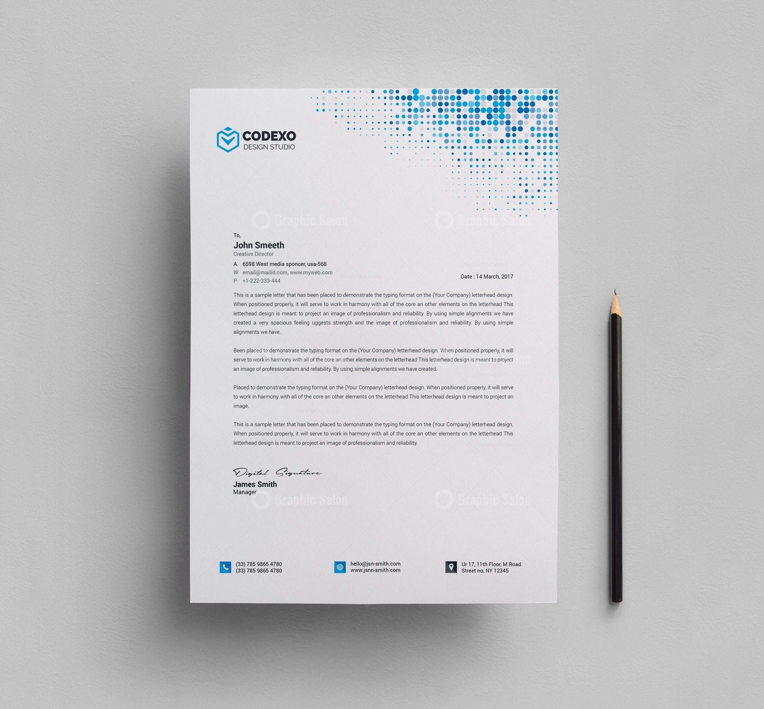 Letterhead Stationery Template - Graphic Templates
