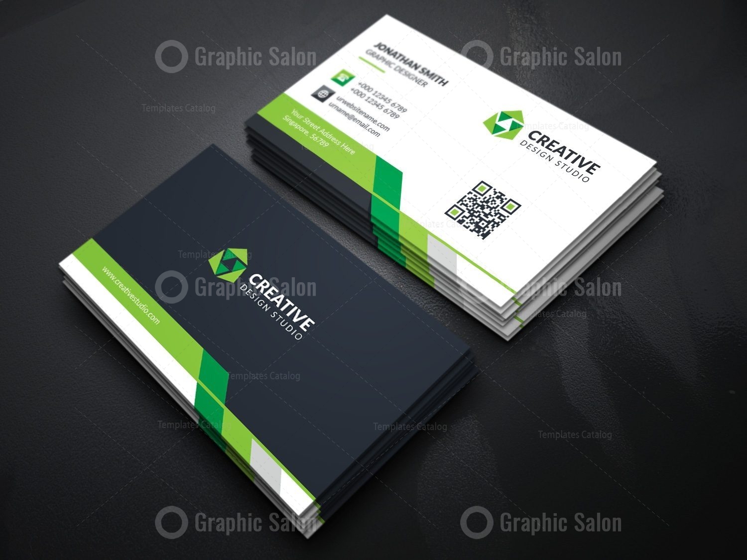 Modern Business Card Template with Creative Design - Graphic Templates