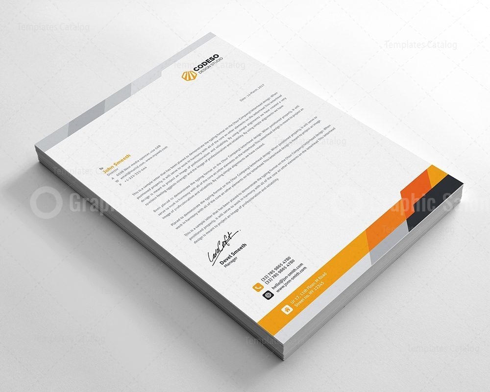 Modern Business Letterhead Template - Graphic Templates