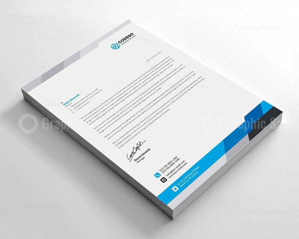 Modern Business Letterhead Template - Graphic Templates