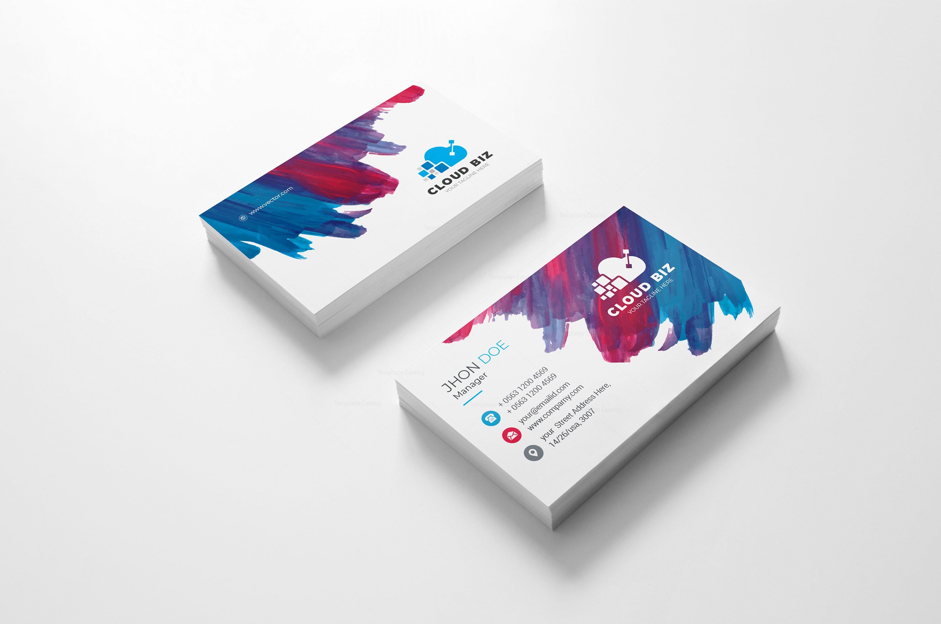 Paint Creative Business Card Design - Graphic Templates