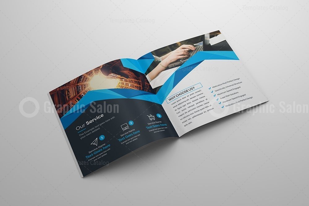 Perfect Bi-fold Square Brochure Template - Graphic Templates