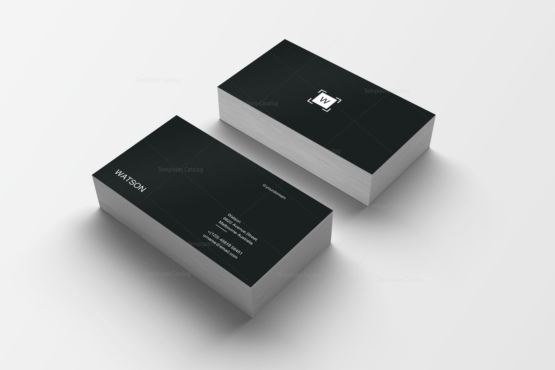 Plain Print Business Card Template - Graphic Templates