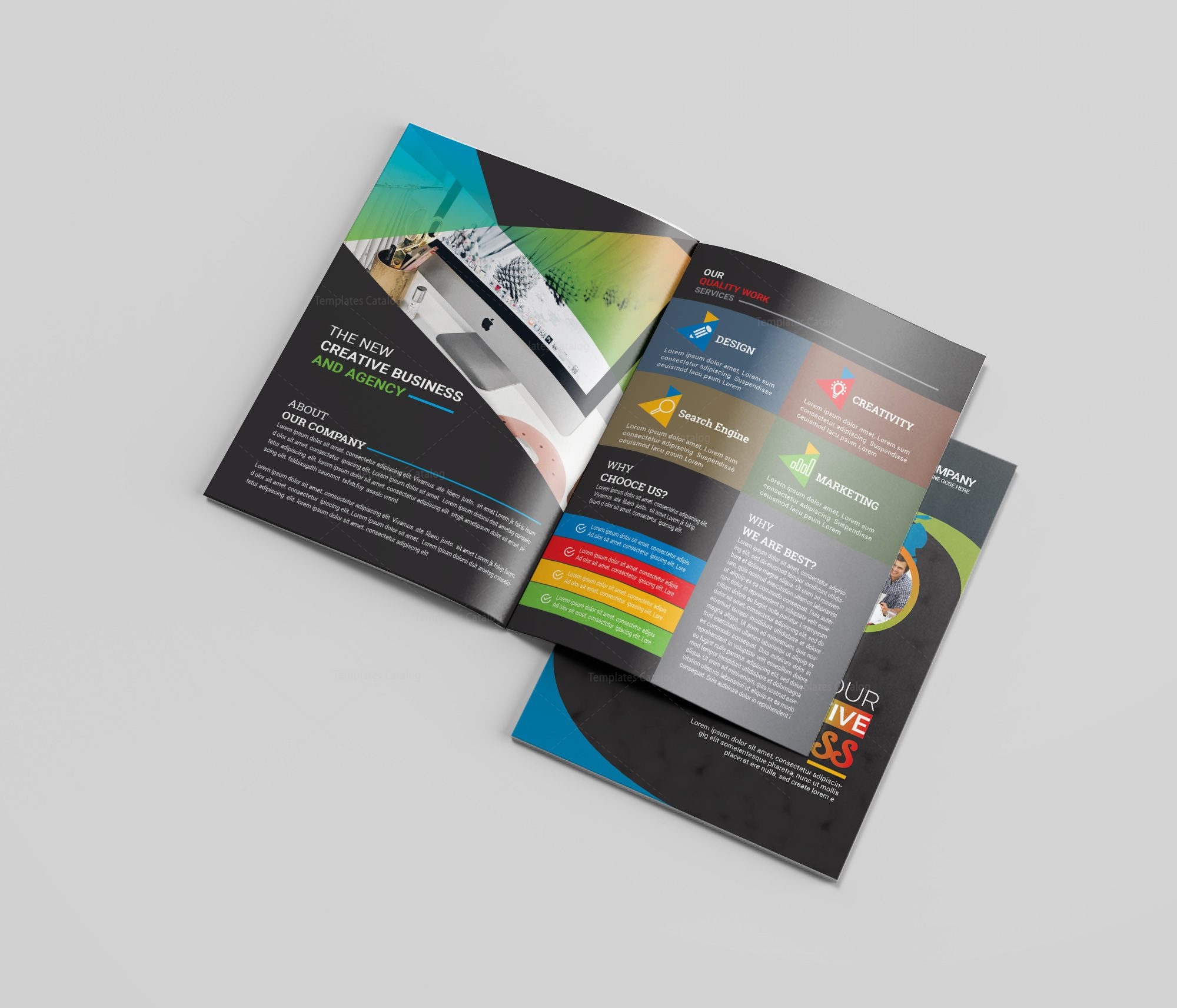 Premium Business Bi-Fold Brochure Design - Graphic Templates