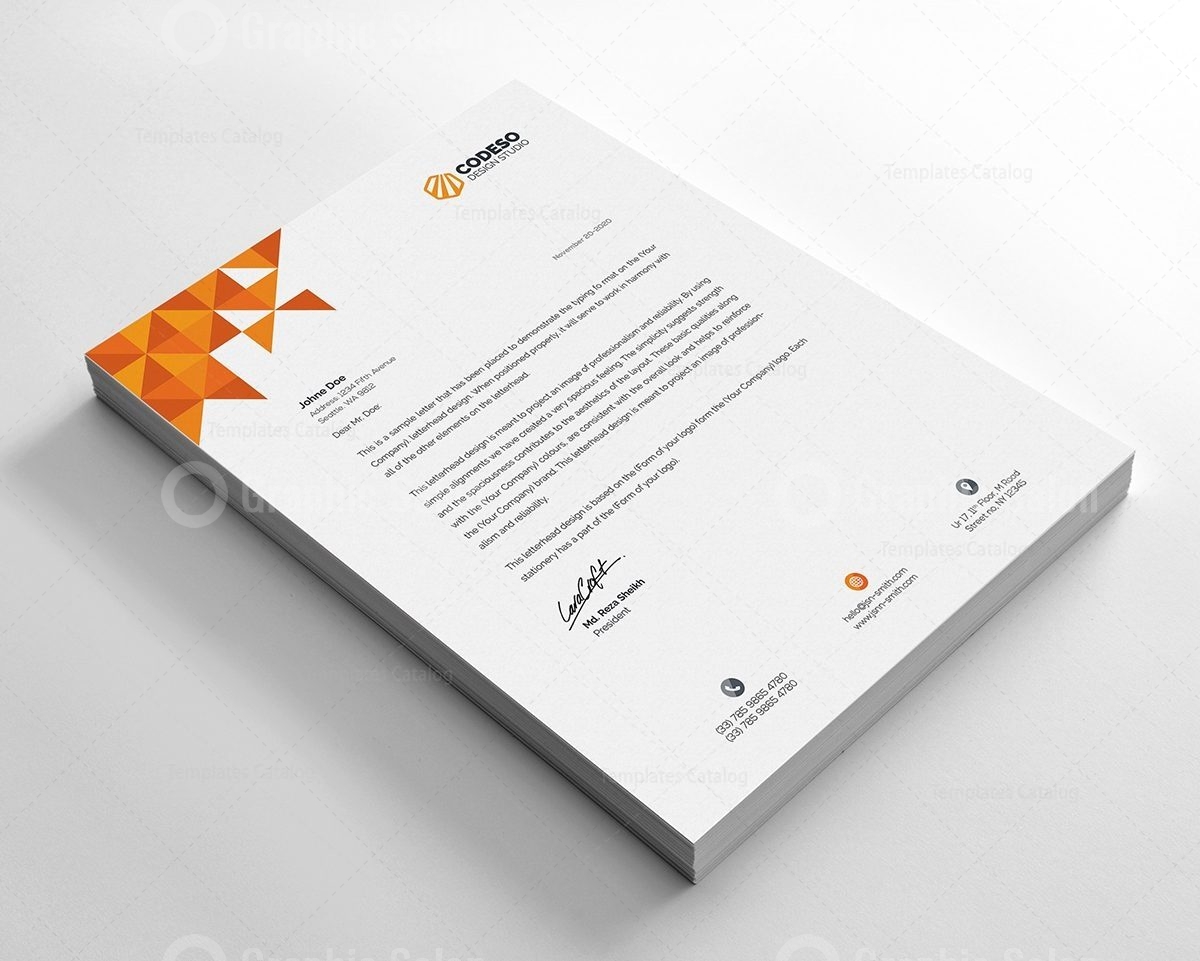 Premium Company Letterhead Template - Graphic Templates