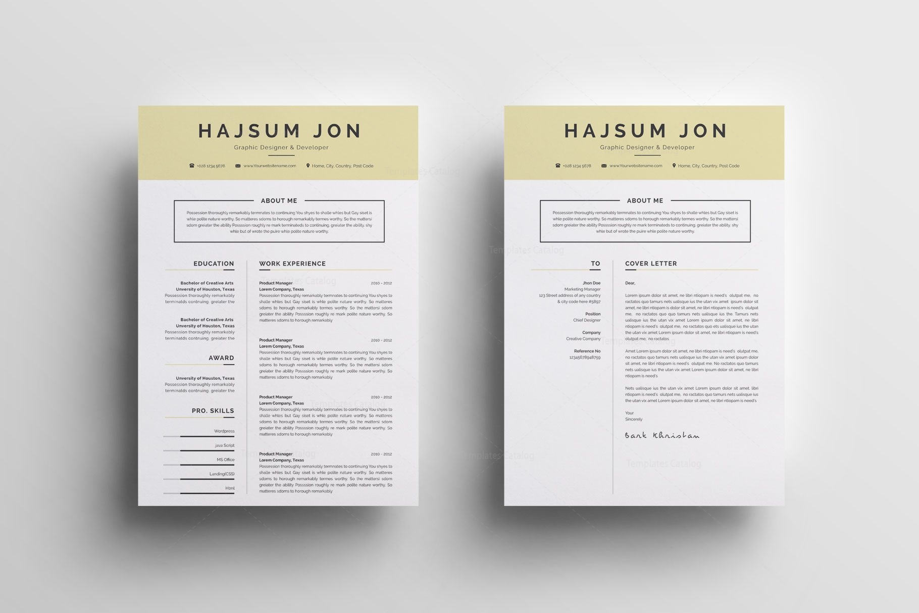 Printable Resume Templates - Graphic Templates