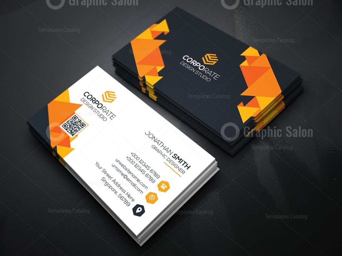 Professional Technology Business Card with Modern Design - Graphic ...