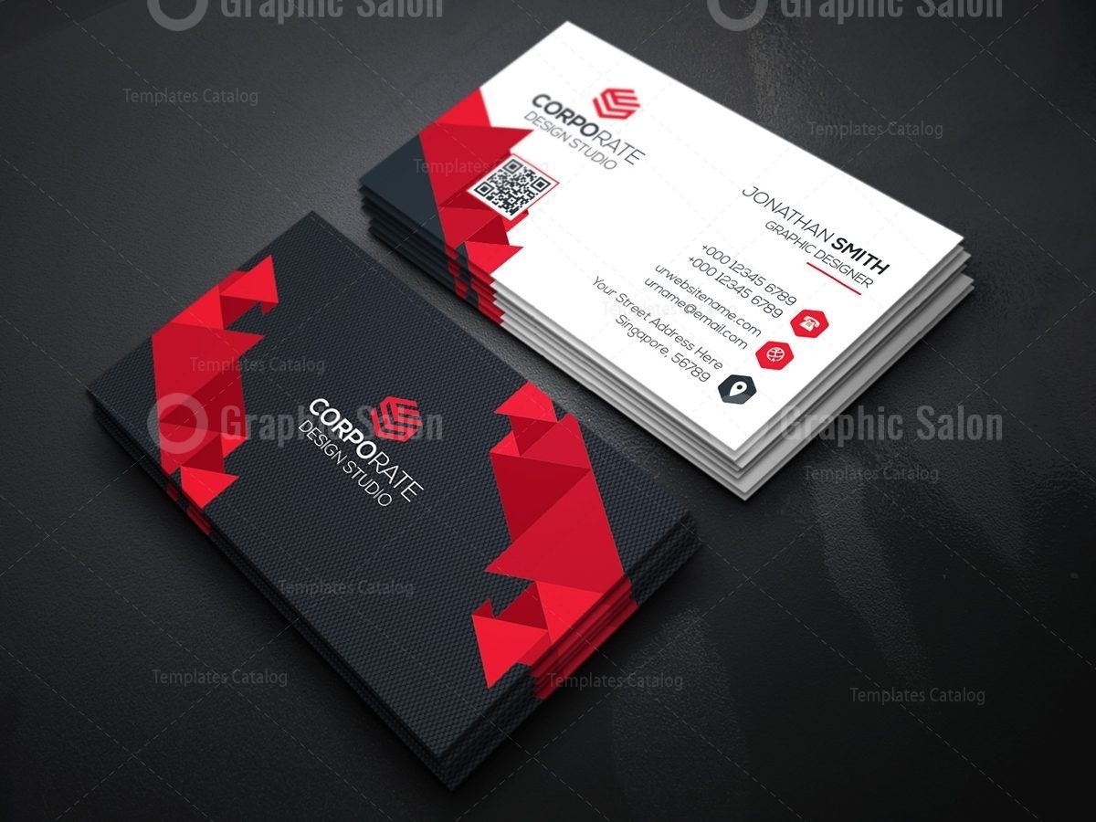 Professional Technology Business Card with Modern Design - Graphic ...