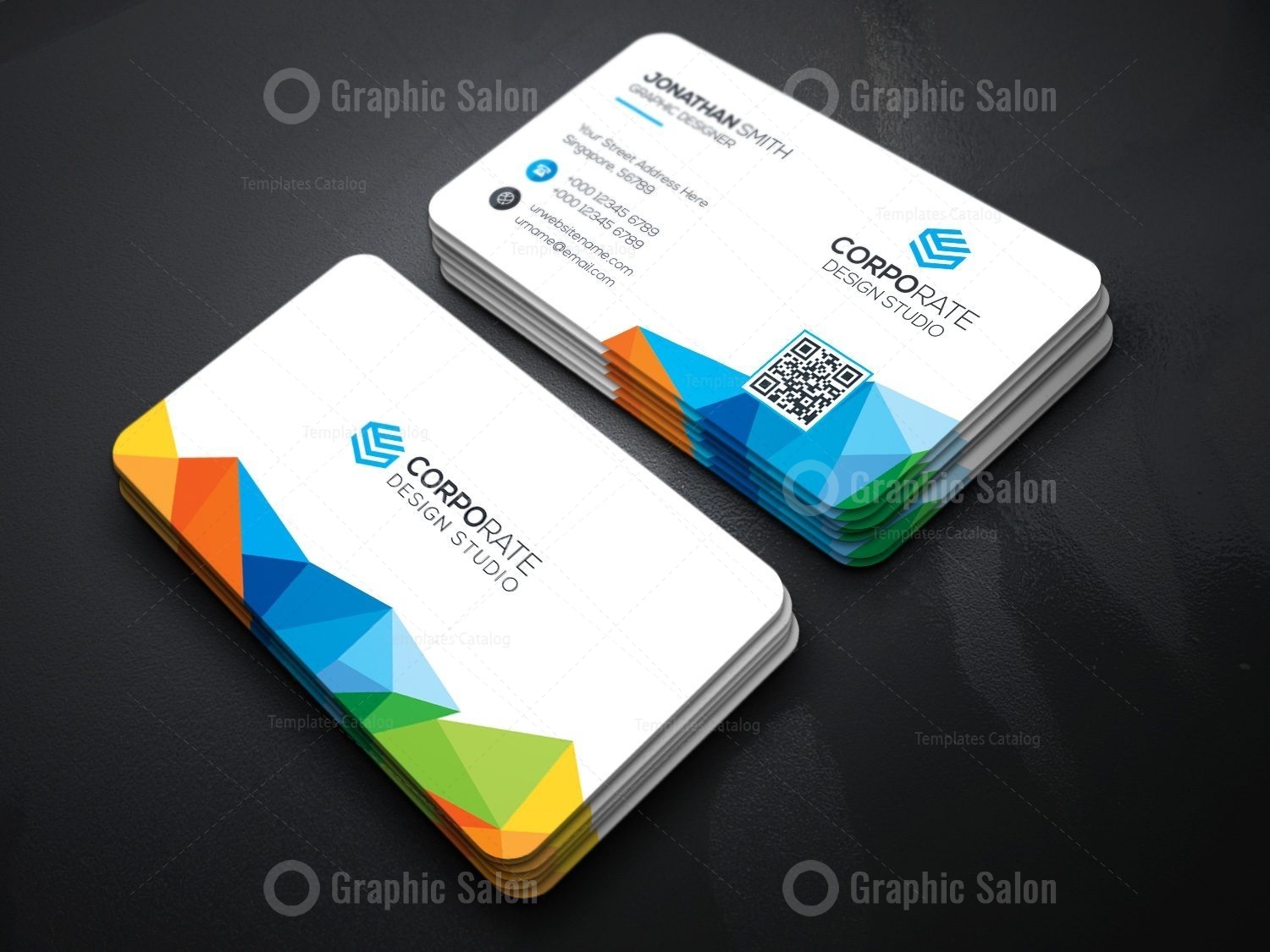 Rainbow Business Card Template Graphic Templates Rainbow Business Card Template Graphic Templates