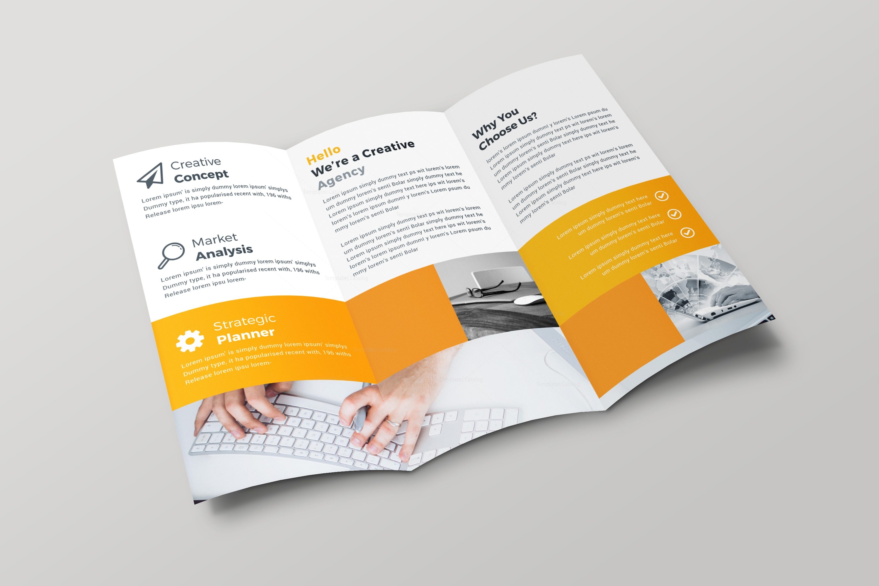 Riga Professional Tri-fold Brochure Design Template - Graphic Templates