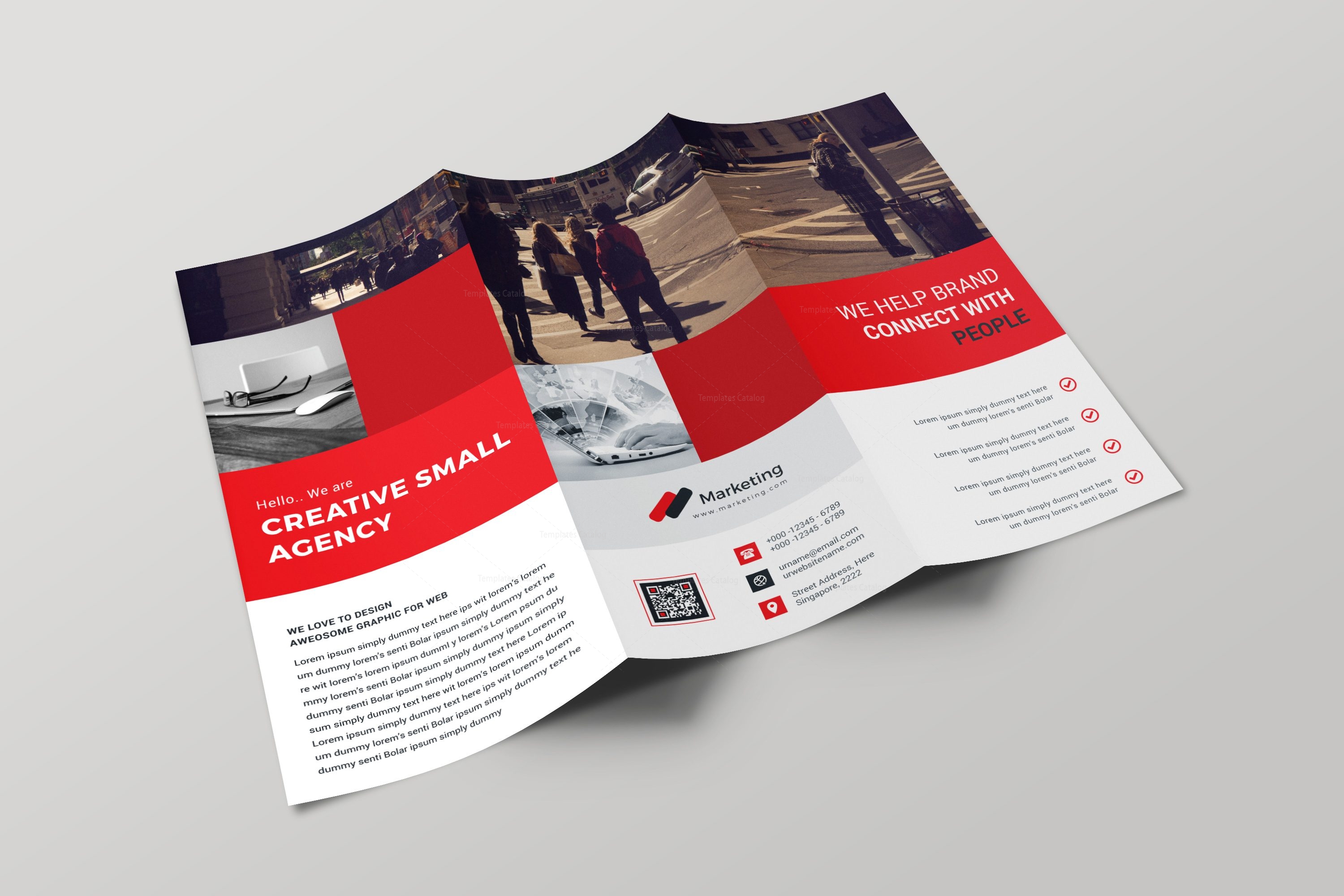 Riga Professional Tri-fold Brochure Design Template - Graphic Templates