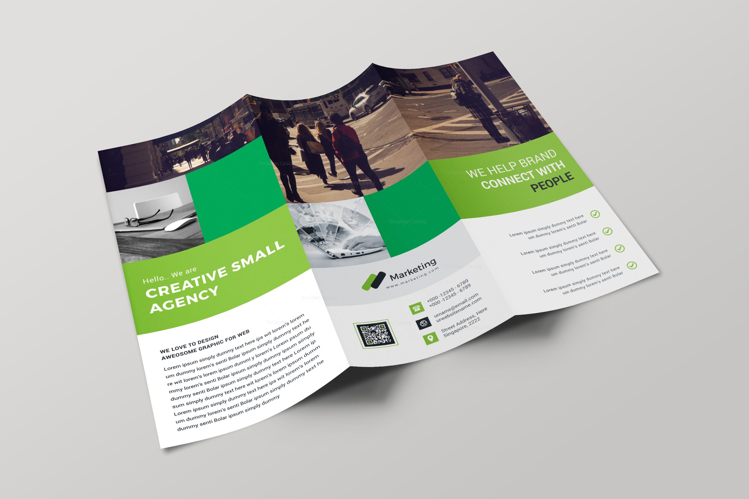 Riga Professional Tri-fold Brochure Design Template - Graphic Templates