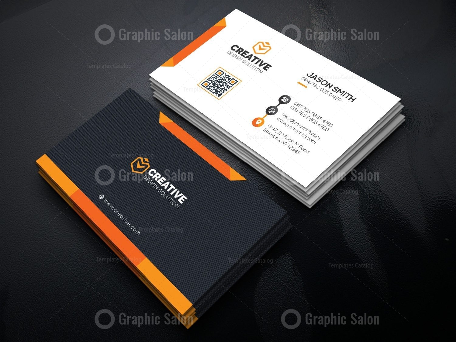 Stylish Technologic Business Card Template - Graphic Templates