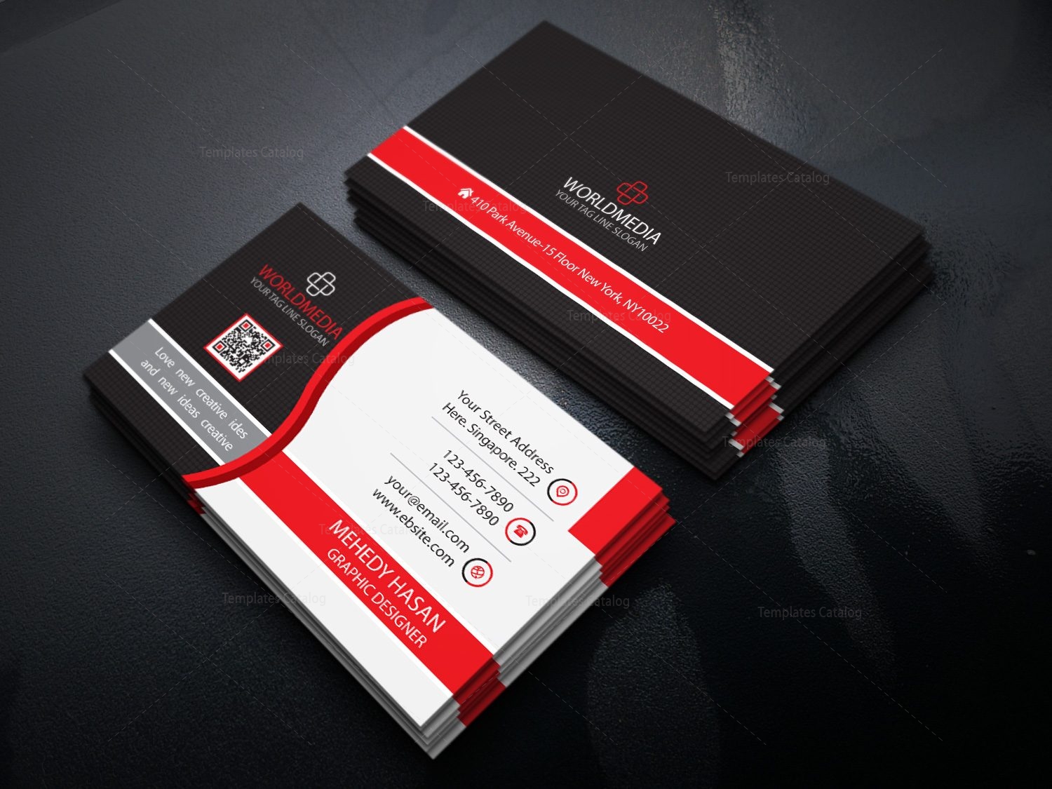 Stylish Visiting Card Design Template In Eps Format - Graphic Templates