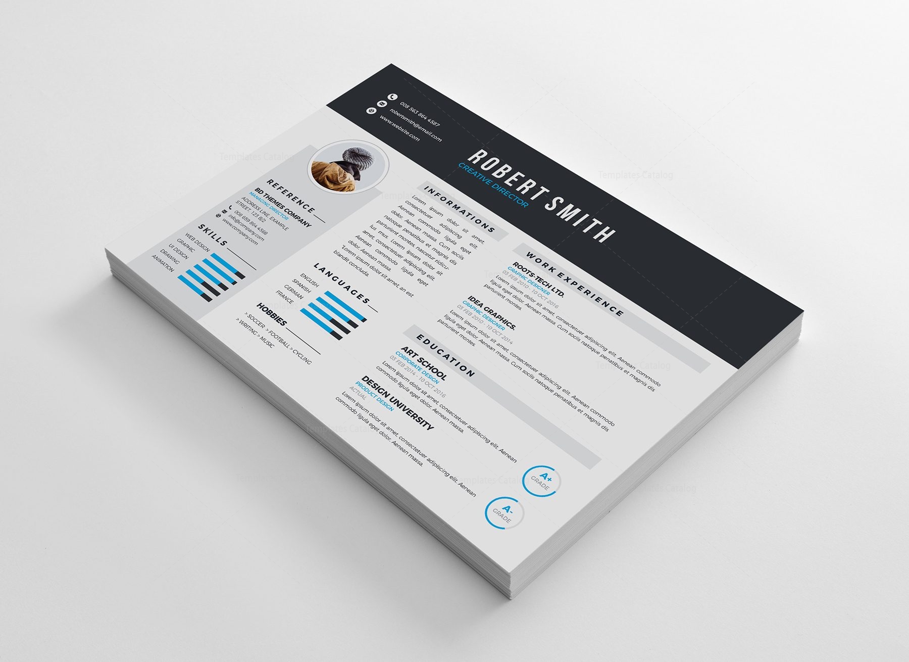 Vienna Professional Resume Design Template - Graphic Templates