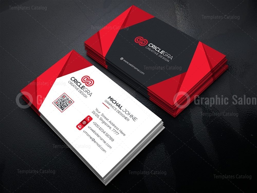 Visiting Card Template with Elegant Style - Graphic Templates