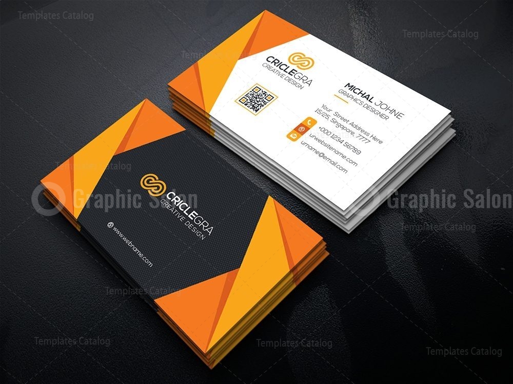 Visiting Card Template with Elegant Style - Graphic Templates