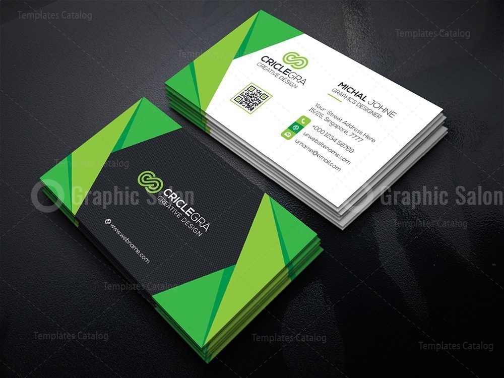 Visiting Card Template with Elegant Style - Graphic Templates