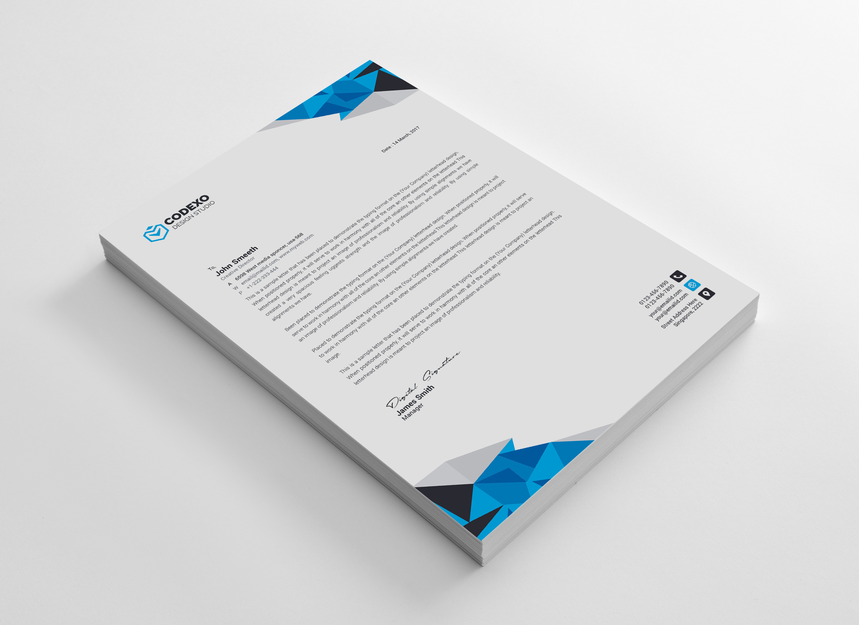 Download Diamond Professional Corporate Letterhead Template Graphic Templates