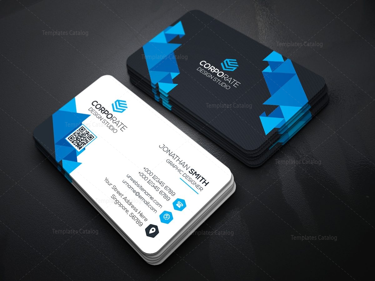 professional technology business card with modern design