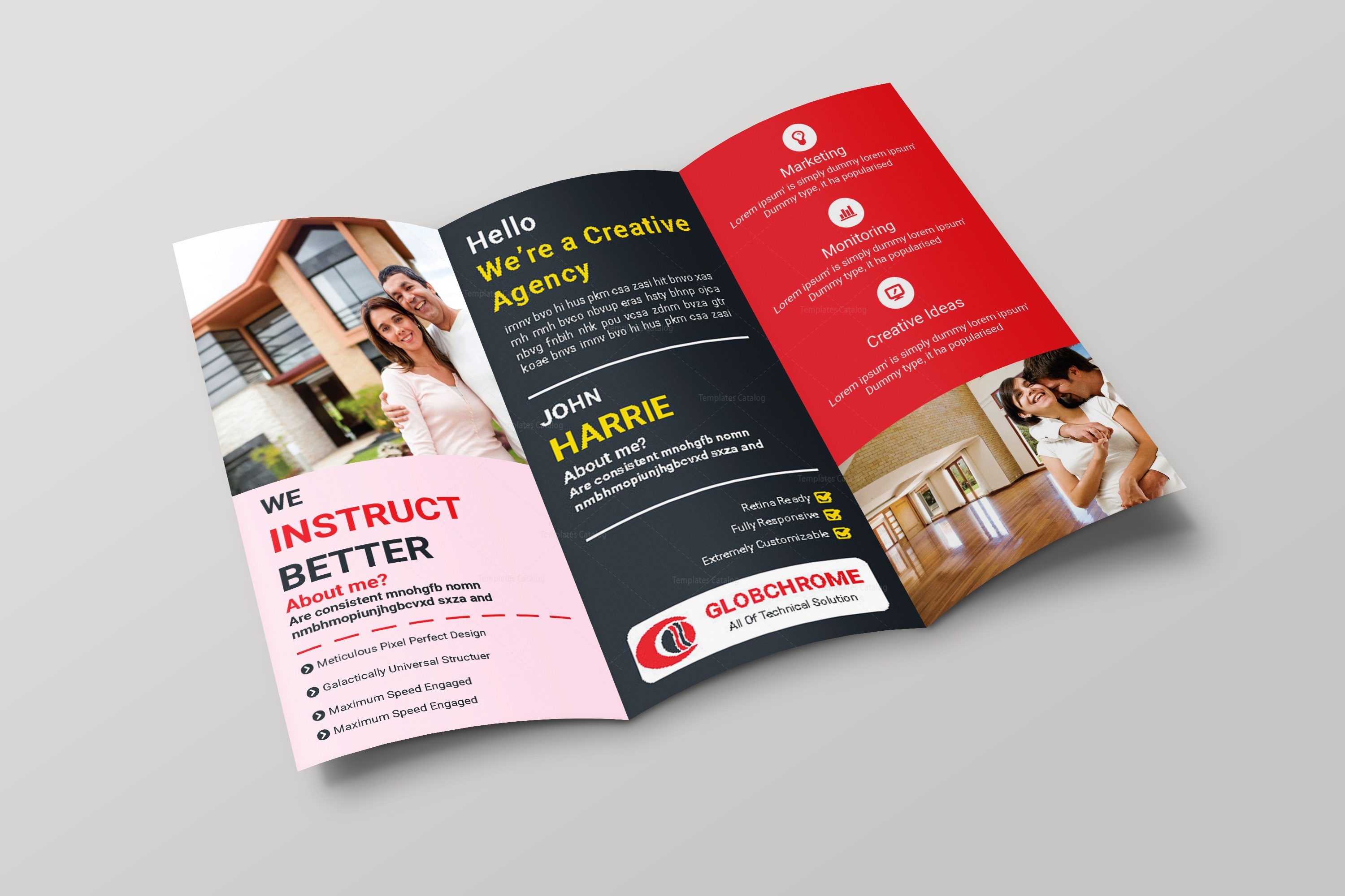 Arizona Creative Tri-fold Brochure Design Template - Graphic Templates
