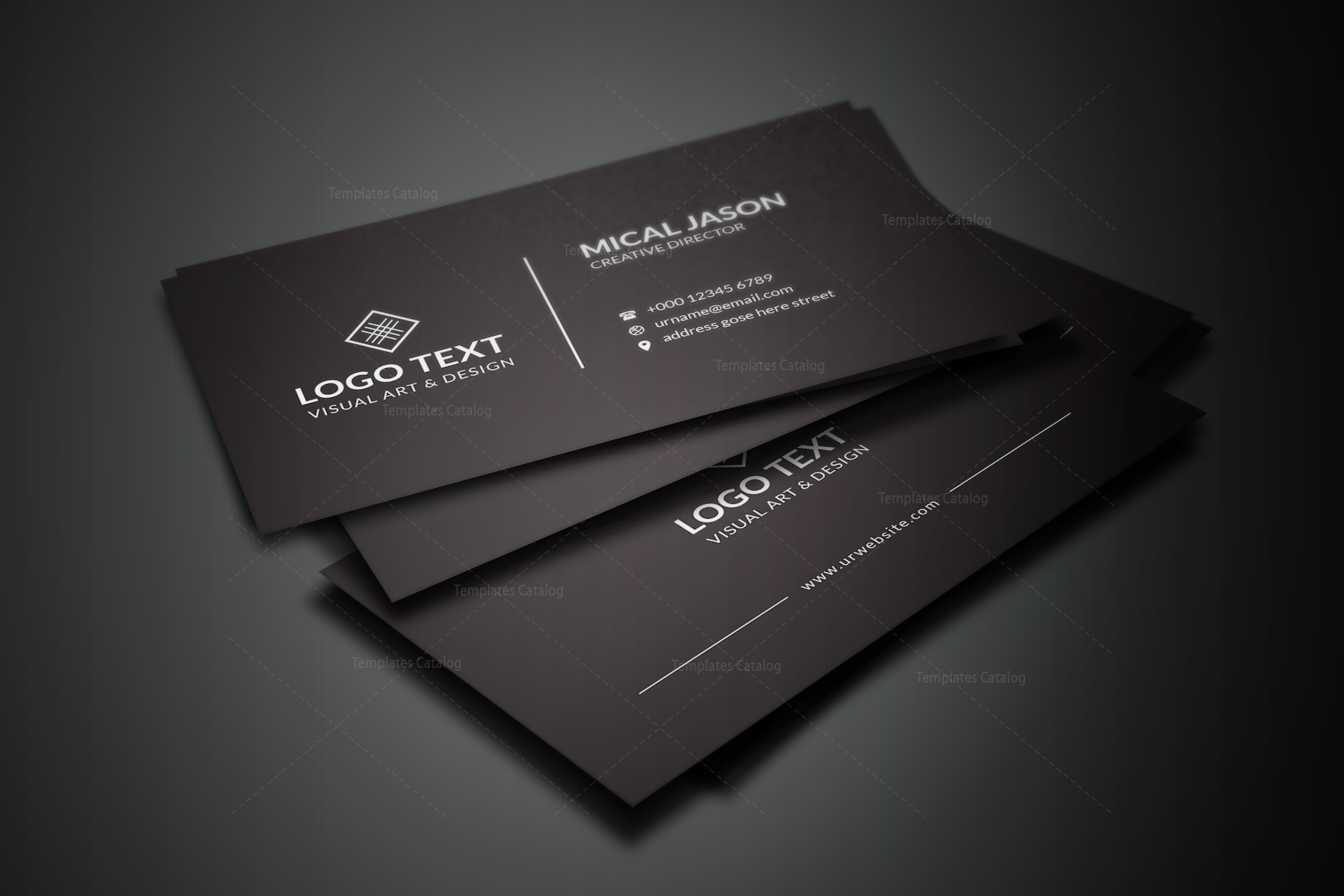 Plain Creative Business Card Design - Graphic Templates With Plain Business Card Template