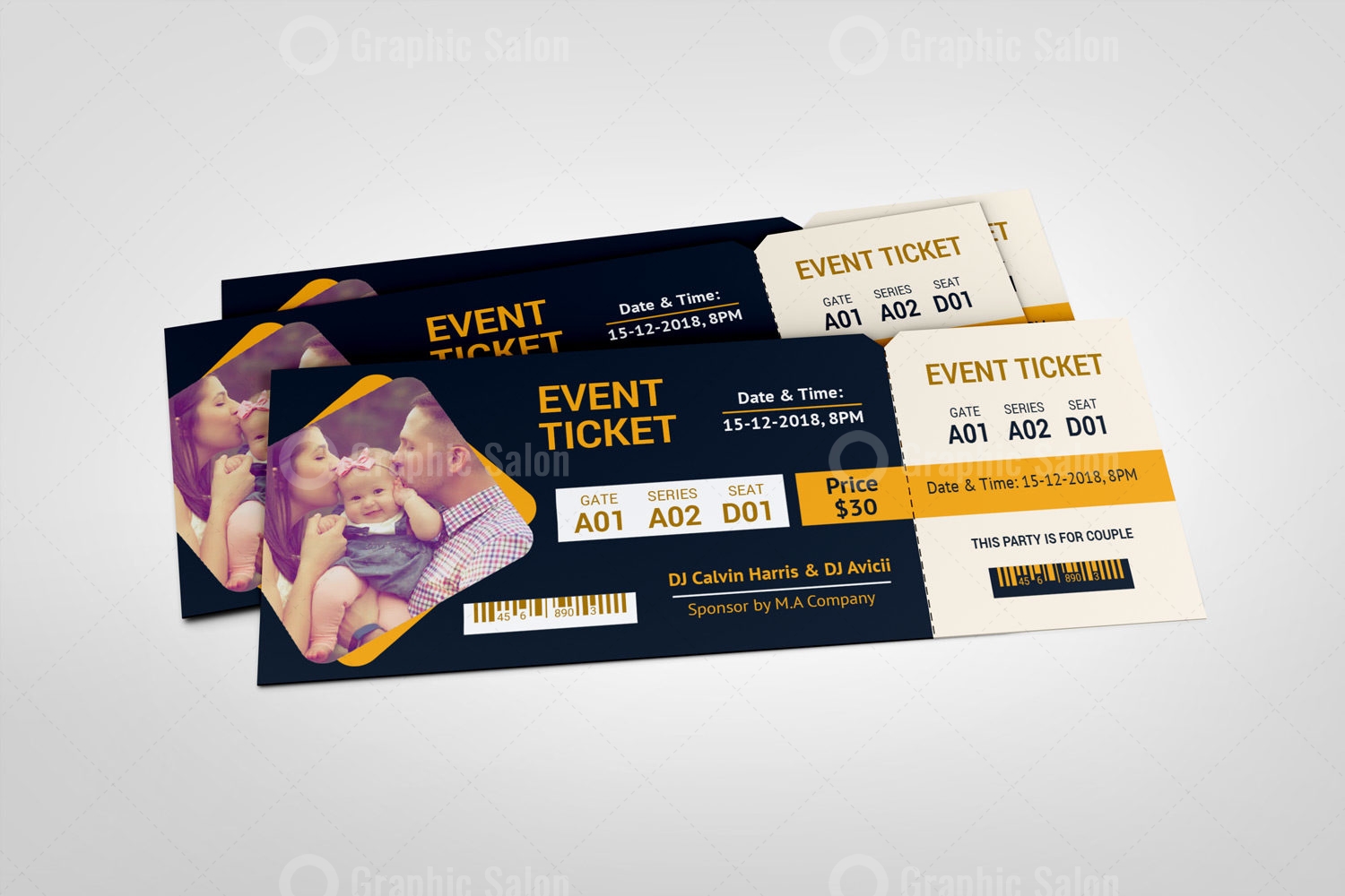 creative event ticket design